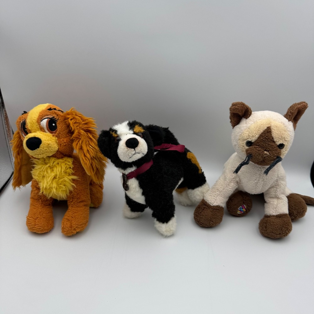 Disney Lady & Tramp Plush Dog Toy Set & American Girl Bernese Mountain Dog